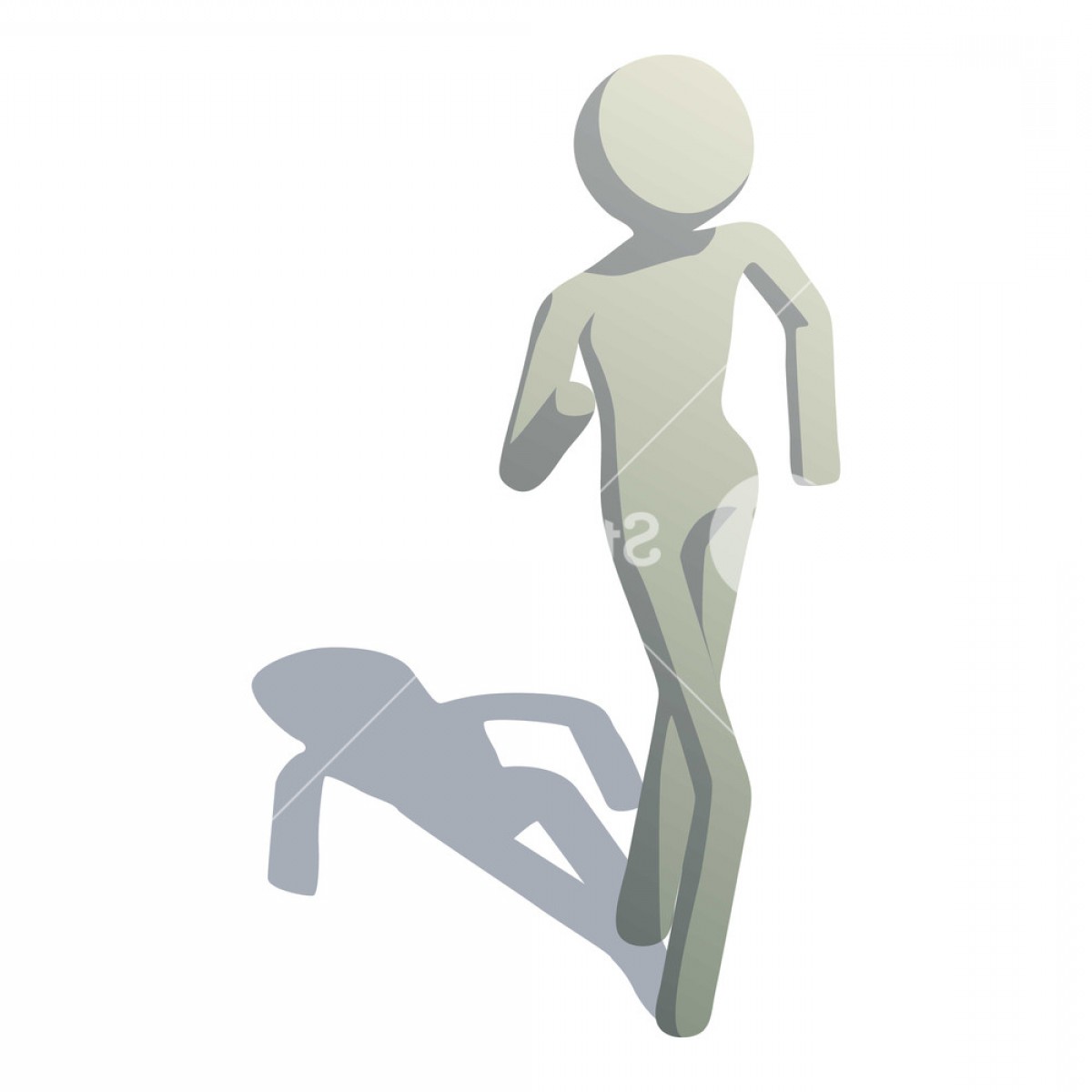 1200x1200 Stick Man Walking Icon Isometric Illustration Of Stick Man Walking