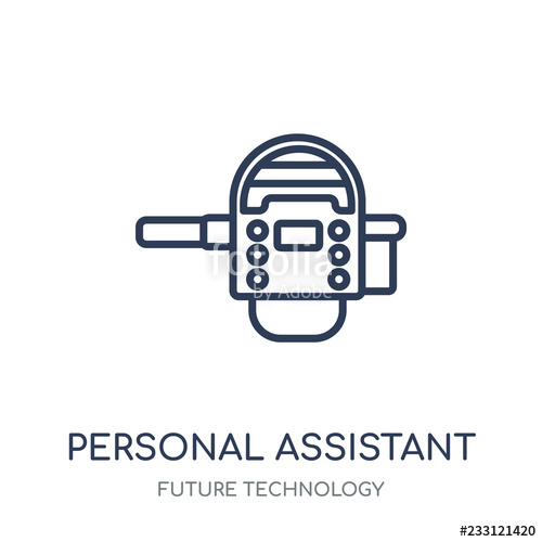 500x500 Personal Assistant Icon Personal Assistant Linear Symbol Design