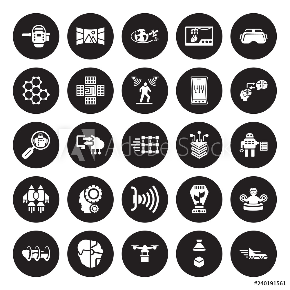 1000x1000 Photo Art Print Vector Icon Set Personal Assistant