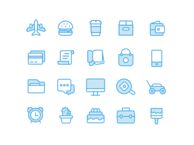 400x300 Blue Icons From Personal Assistant App Ui, Icons, Design Best