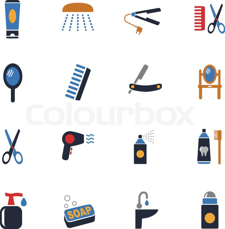 787x800 Personal Care Web Icons For User Stock Vector Colourbox