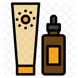 256x256 Skin Care Icon Of Colored Outline Style