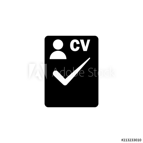 500x500 Vector Of Personal Recruitment Information, Cv Document With Check