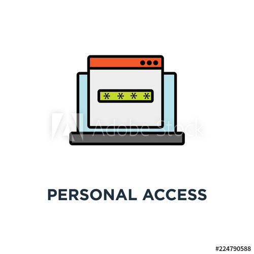 500x500 Personal Access Icon, Successful Web Browser Login