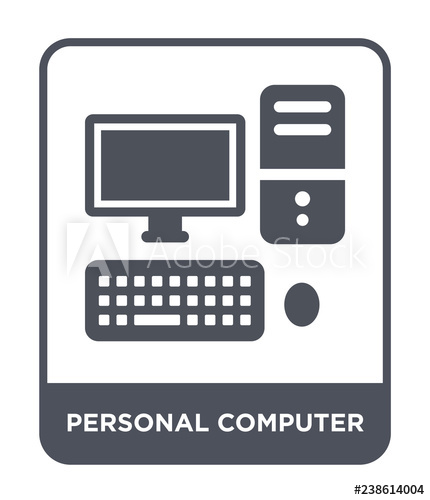 430x500 Personal Computer Icon Vector