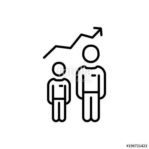 500x500 Personal Development Outlined Vector Icon Outlined Symbol