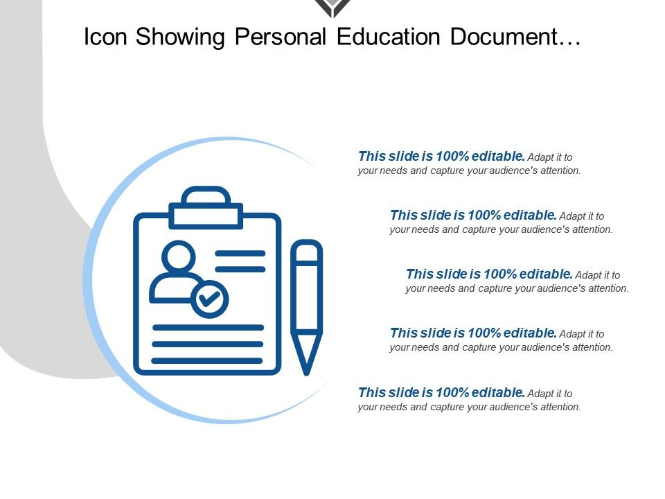 960x720 Icon Showing Personal Education Document Profile Cv With Pen
