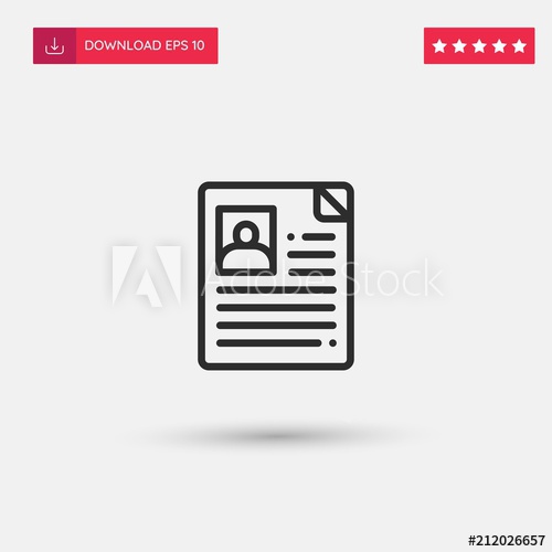 500x500 Outline Personal Profile Icon Isolated On Grey Background Modern