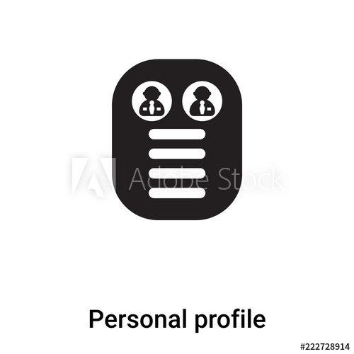 500x500 Personal Profile Icon Vector Isolated On White Background, Logo