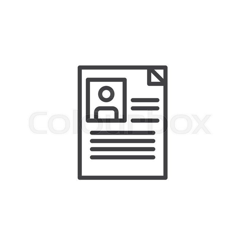 800x800 Personal Profile Outline Icon Linear Stock Vector Colourbox