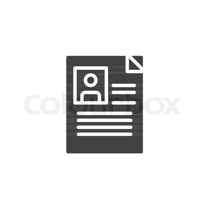 800x800 Personal Profile Vector Icon Filled Stock Vector Colourbox