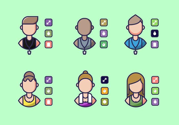 700x490 Personal Trainer Icon Vector