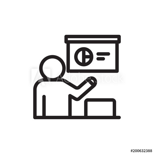 500x500 Personal Trainer, Tutor Outline Vector Icon