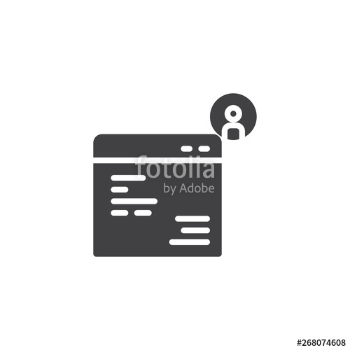 500x500 Personal Webpage Vector Icon Filled Flat Sign For Mobile Concept