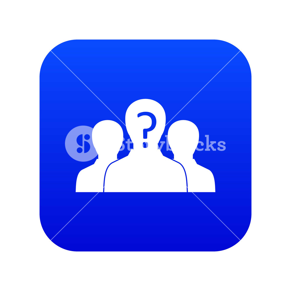 1000x1000 Group Of People With Unknown Personality Icon Digital Blue For Any