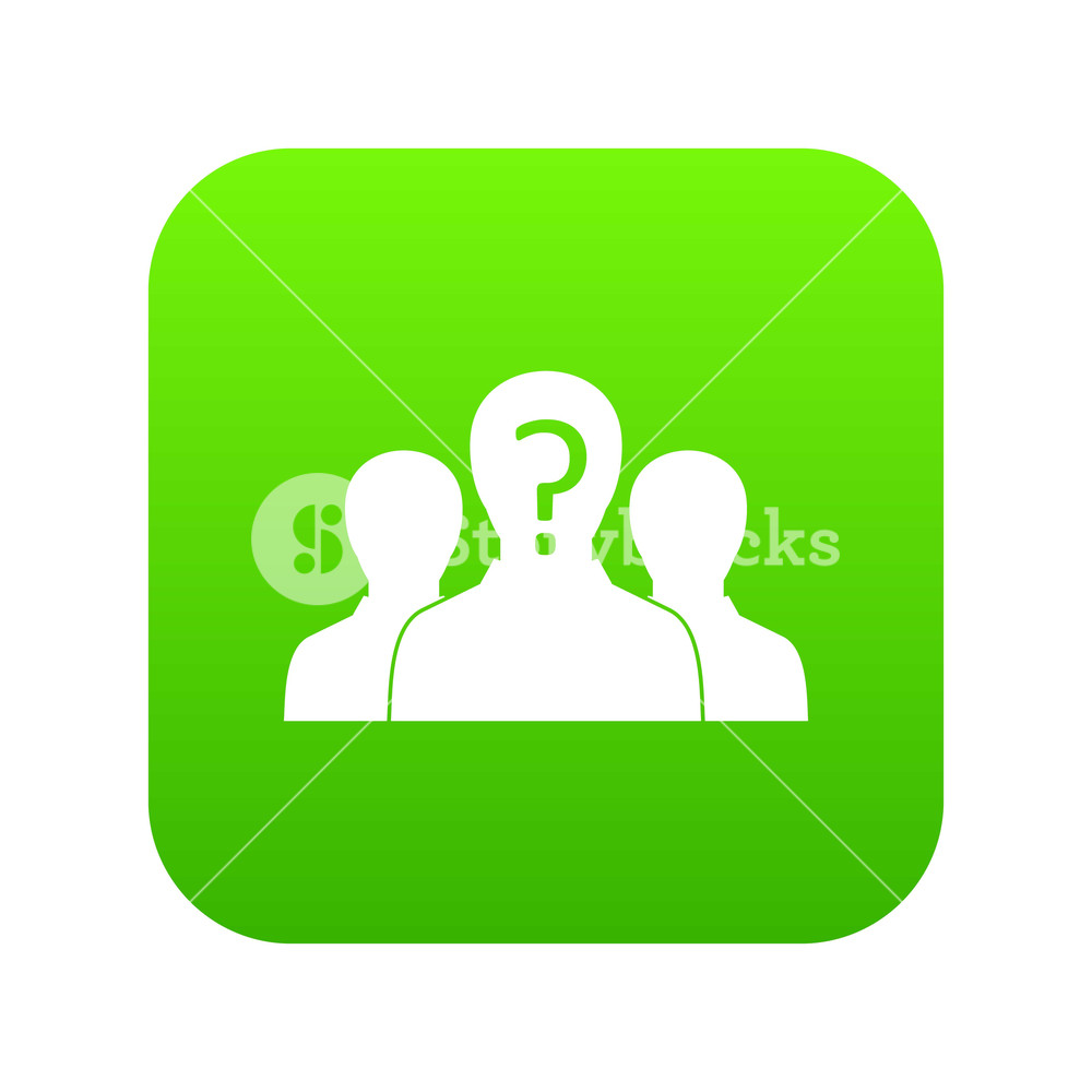 1000x1000 Group Of People With Unknown Personality Icon Digital Green