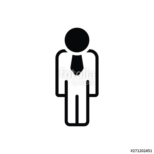 500x500 Black Solid Icon For Personality Stock Image And Royalty Free