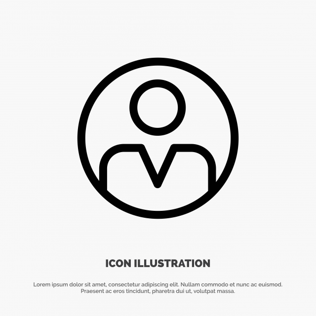 640x640 Personal Personalization Profile User Line Icon Vector, Account