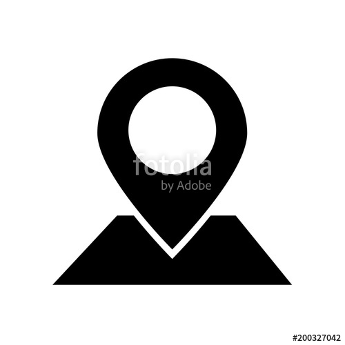 500x500 Placeholder On Map Paper In Perspective Icon Isolated On White