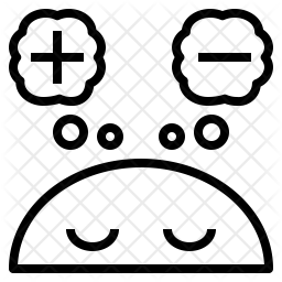 256x256 Thinking Perspective Icon Of Line Style