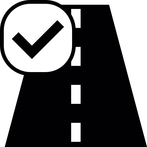 512x512 Approve, Signal, On, A, Route, In, Perspective Icon Free