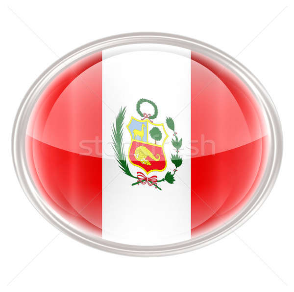 600x597 Peru Flag Icon, Isolated On White Background Stock Photo Andrey