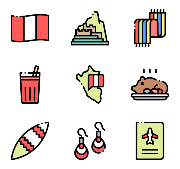 600x564 Peru Icons