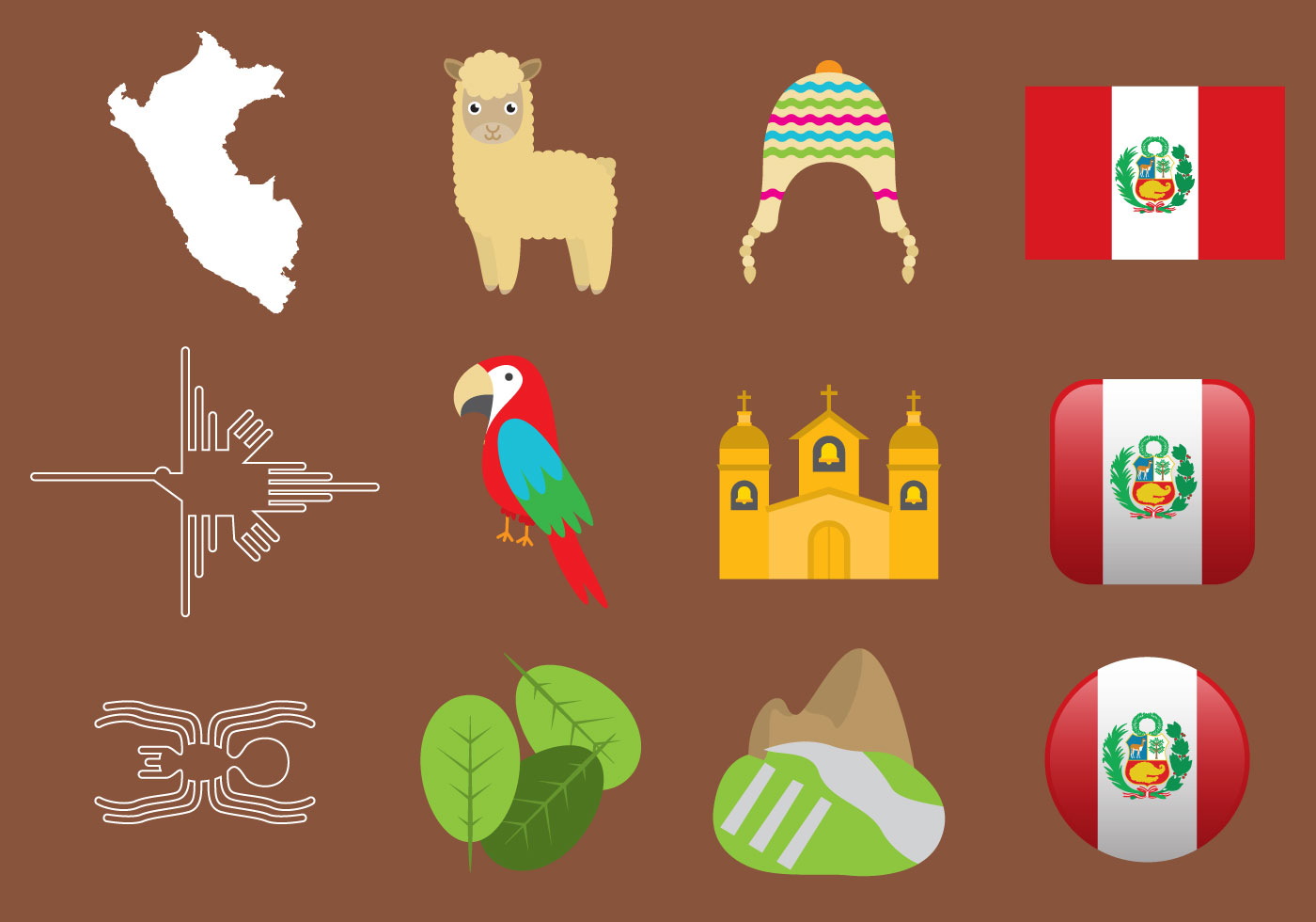 1400x980 Peru Icons