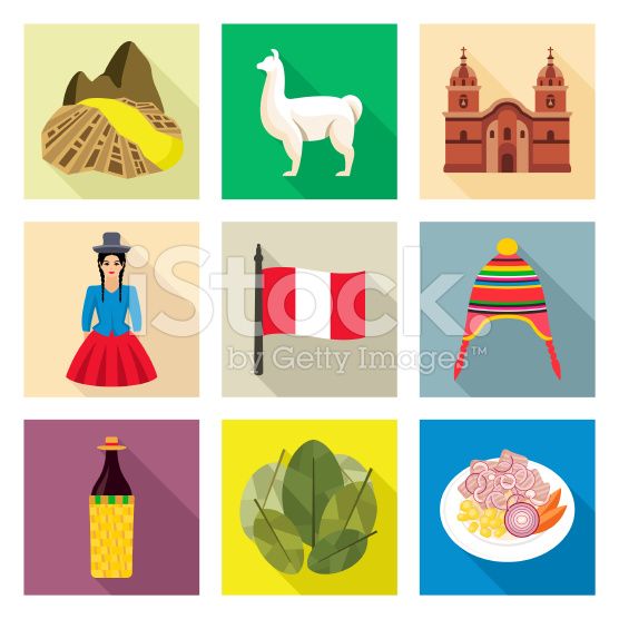 556x556 Peru Theme Vector Icon Set