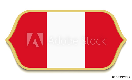500x306 Peru Flat National Flag Icon Button Peruvian Symbol Isolated
