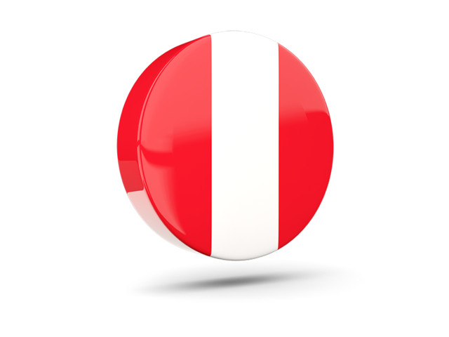 640x480 Glossy Round Icon Illustration Of Flag Of Peru