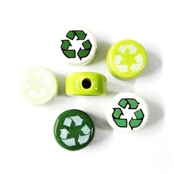 350x350 Peruvian Ceramic Beads For Making Jewelry,medium Disc Shaped