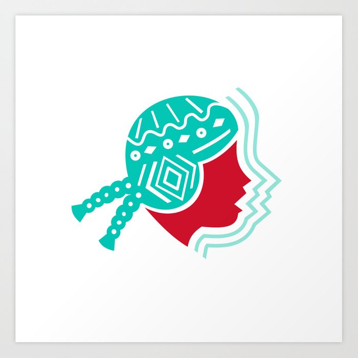 700x700 Peruvian Girl Hat Side Icon Art Print
