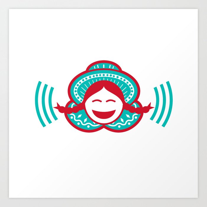 700x700 Peruvian Girl Smiling Voice Icon Art Print