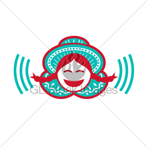 500x500 Peruvian Girl Smiling Voice Icon Gl Stock Images
