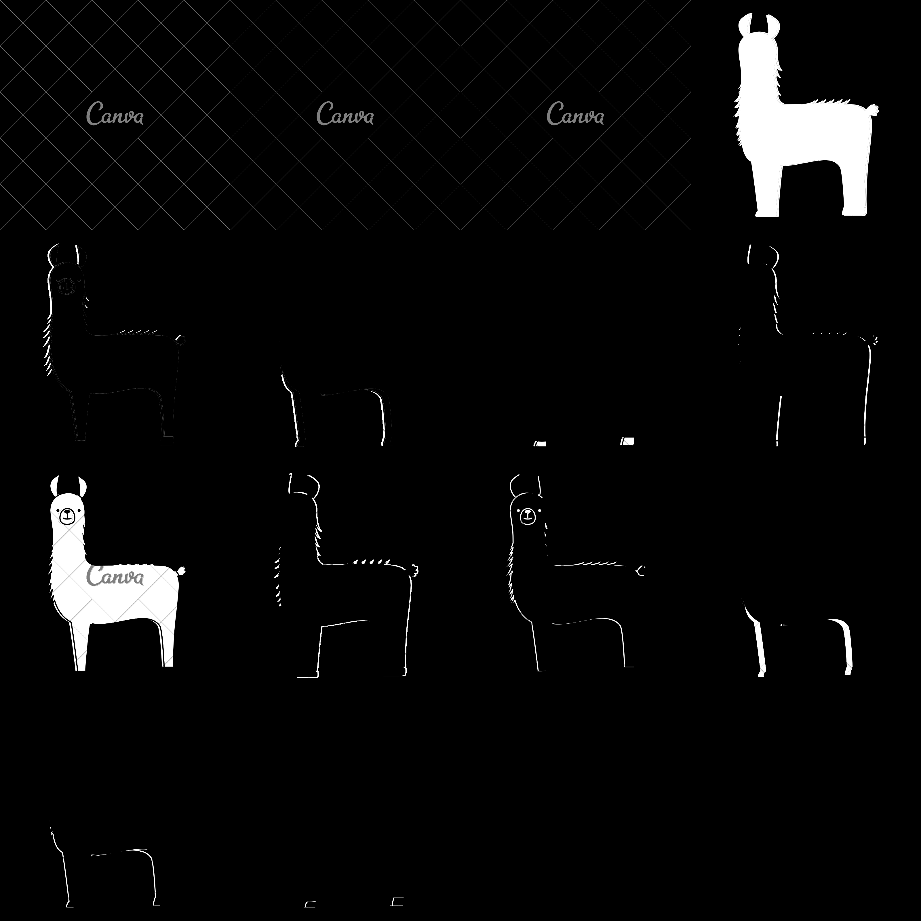 3200x3200 Peruvian Llama Isolated Icon