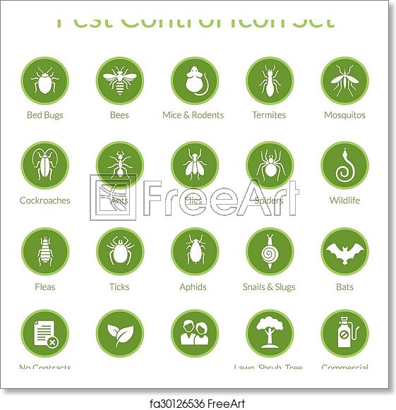 561x581 Free Art Print Of Pest Control Icon Set Vector Icon Set