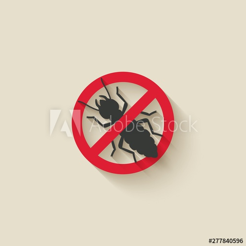 500x500 Termite Silhouette Pest Icon Stop Sign