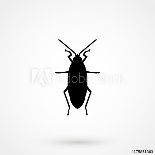 500x500 Cockroach Icon, Pest Icon, Vector Illustration