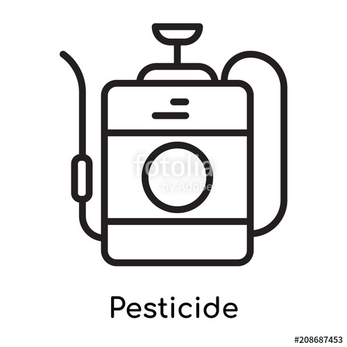 500x500 Pesticide Icon Vector Sign And Symbol Isolated On White Background