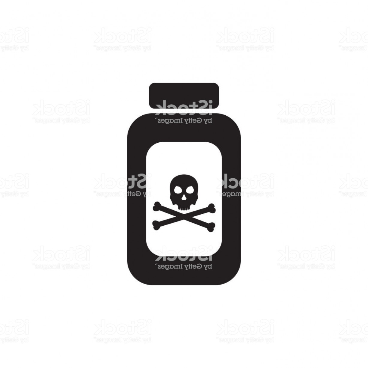 1228x1228 Poison Or Venom Bottle With Skull And Crossbones Vector Icon