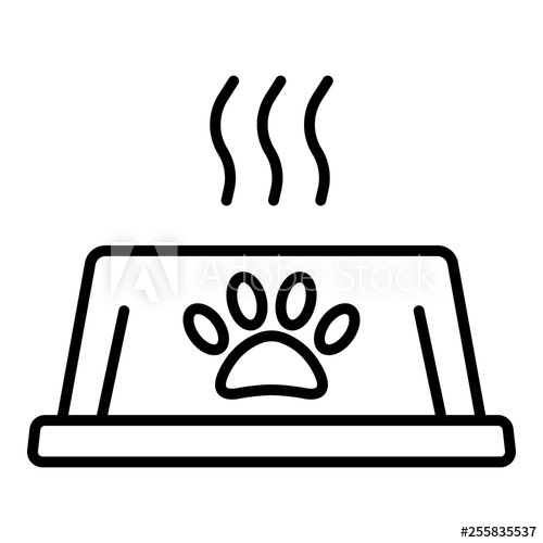 500x500 Hot Pet Food Icon Outline Hot Pet Food Vector Icon For Web Design
