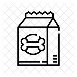 256x256 Pet Food Icon Of Line Style