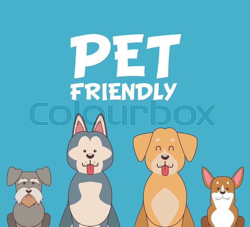 800x729 Pet Friendly Cartoon Icon Vector Stock Vector Colourbox
