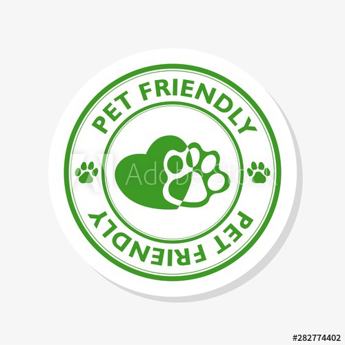 500x500 Pet Friendly Logo Icon For Pets Allowed Hotel Sign Animal Welcome