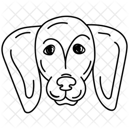 256x256 Houndgrey Dog Icon Of Line Style