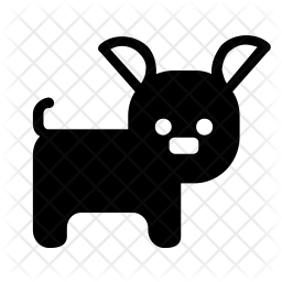 256x256 Dog Icon Of Glyph Style