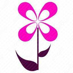 256x256 Flower Shape Of Four Petals Icon