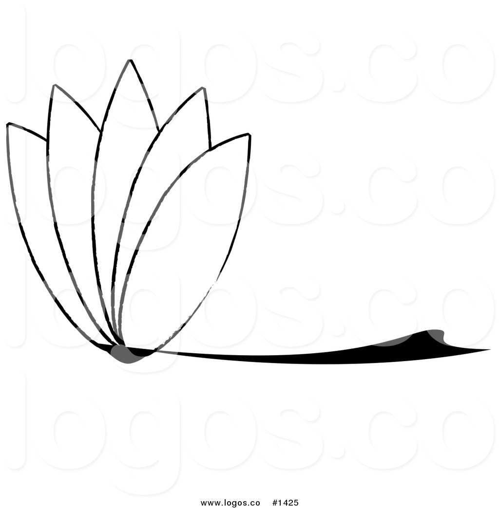 1024x1044 Royalty Free Vector Logo Icon Of Black And White Outlined Flower