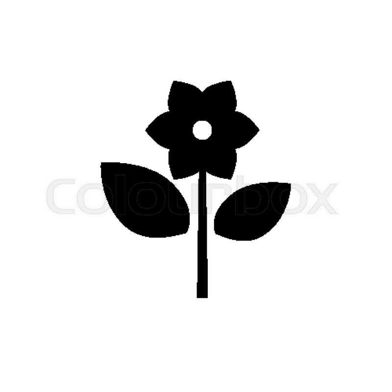 800x800 Simple Flower Icon With Six Petals Stock Vector Colourbox